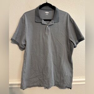 Old Navy Men’s gray and white Built-In Flex polo shirt size L
